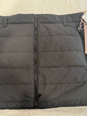 Skhoop down Black Puffer Mini Skirt with Front Zip
